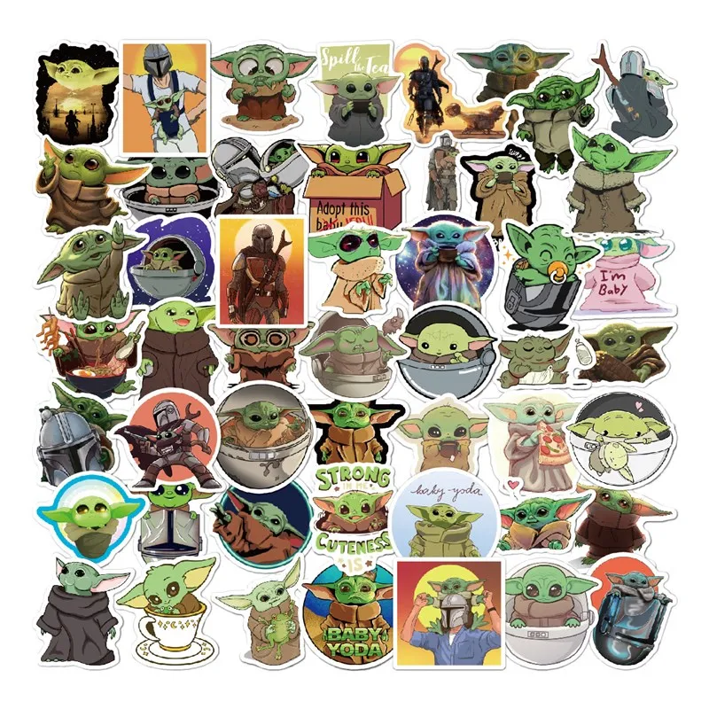 22 50 72 pcs baby yoda stickers includes the mandalorian sticker vinyl decal for macbook suitcase water bottle laptop sticks laptop skins aliexpress
