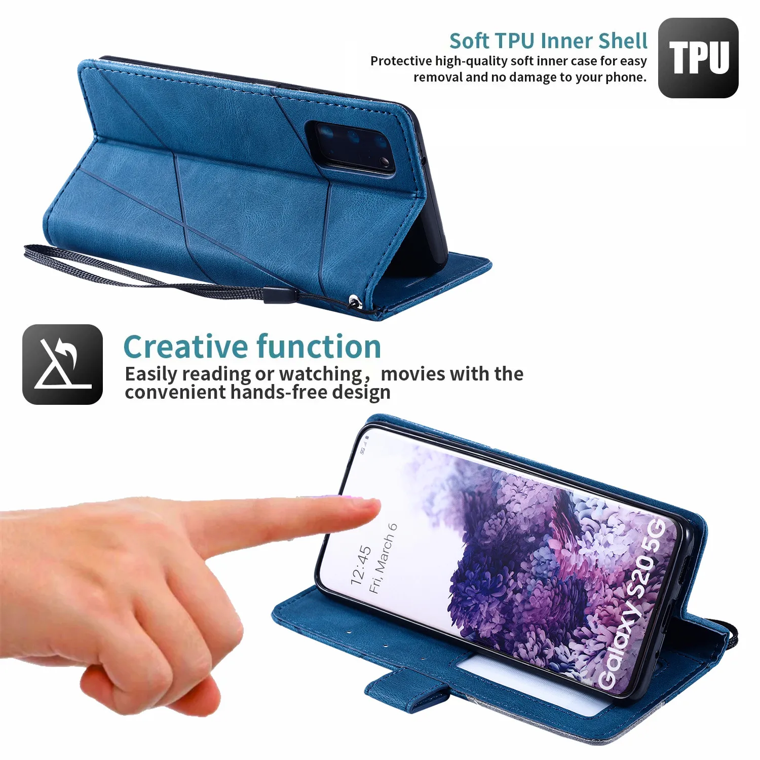 Luxury Magnetic Flip Wallet Case For OPPO A9 A8 A31 A53 2020 A52 Reno 4 Pro Realme 5 6 Pro 7i C11 C15 Leather Holder Stand Cover - 5