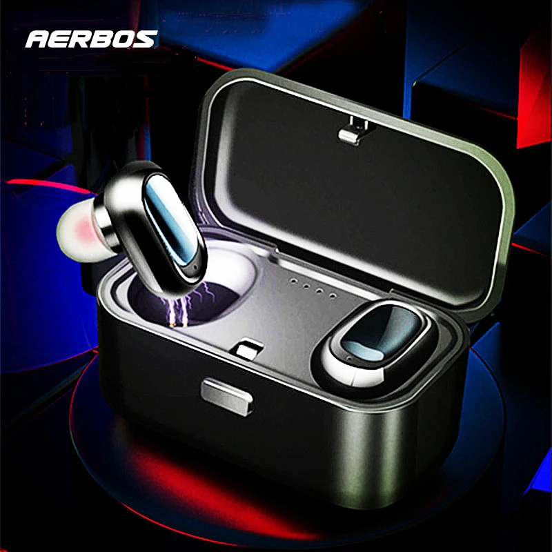 AERBOS Bluetooth наушники HiFi бас стерео Беспроводные спортивные наушники Bluetooth 5,0 Tws Беспроводные наушники Встроенный микрофон