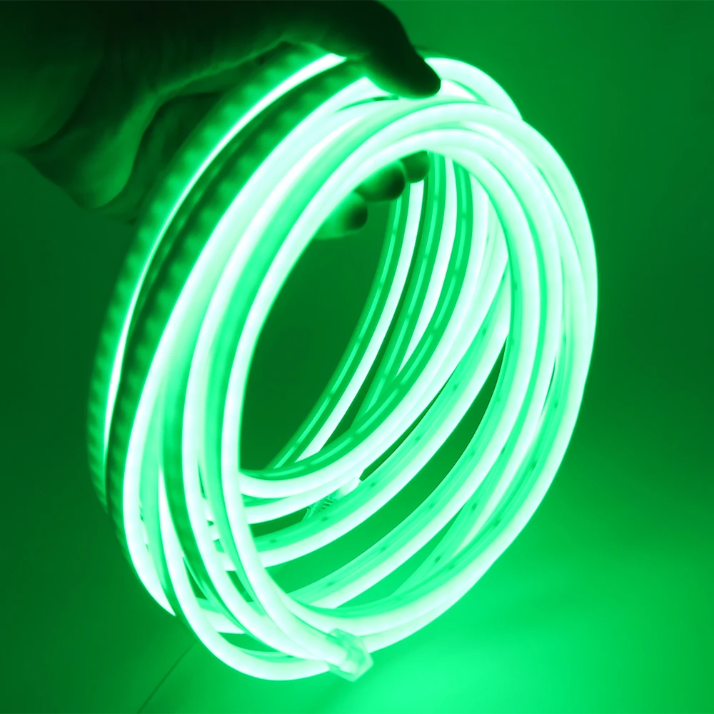DC 12V 네온 스트립 방수 SMD 2835 120LEDs/m LED 스트립 라이트, 유연한 LED 네온 사인 조명 홈 데코레이션 핑크 옐로우