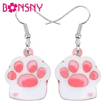 

Bonsny Acrylic Valentine's Day Anime Cat Claw Earrings Drop Dangle Jewelry For Women Girls Teens Kid Lovers Charm Gift Accessory