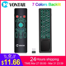 VONTAR T6 Plus rétro-éclairé 2.4GHz Air souris mini clavier sans fil et pavé tactile télécommande pour Android TV Box mini PC projecteur(China)