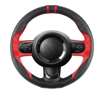 

38cm Hand Sewing Car Steering Wheel Cover Leather Braid With Needle And Thread for MINI Cooper R60 R61 all R series