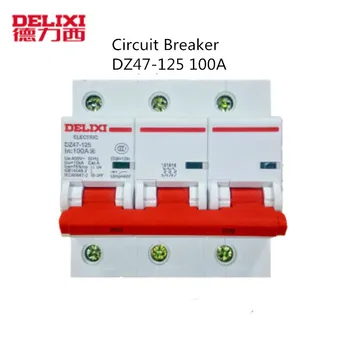 

1PCS Delixi Moulded-case circuit breaker DZ47-125 3P100A Photovoltaic solar AC circuit breaker air switch