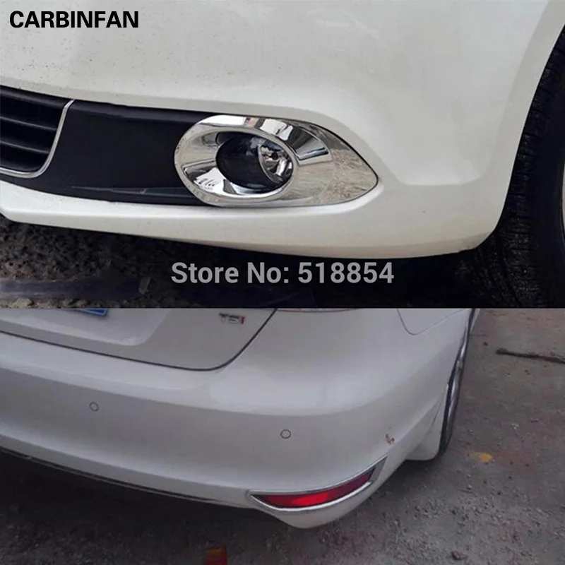 Аксессуары подходящие для 2012 2013 VW JETTA Передний + задний бампер хромированный