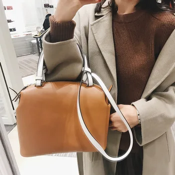 

NEW PU Leather Handbag Women Shoulder Bag High Quality Solid Color Messenger Crossbody Bags New Fashion Pillow Ladies Bag Totes