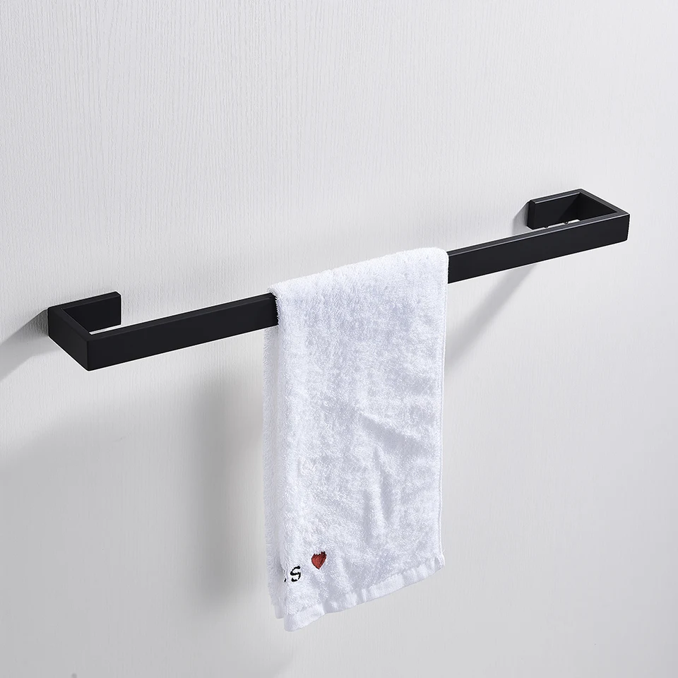 Bathroom Hardware Set Black Robe Hook Towel Rail Bar Rack Bar Shelf Tissue Paper Holder Toothbrush Holder Bathroom Accessories paper towel holder toilet paper holder towel hook bathroom hardware set bathroom hardware accessories clothes hook