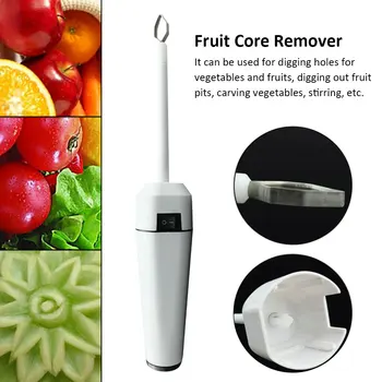 

Peach Ergonomic Home Pear Pineapple Fruit Corer Vegetable Digging Scraping Scale Kitchen Tool Electric Handheld Stainless Steel