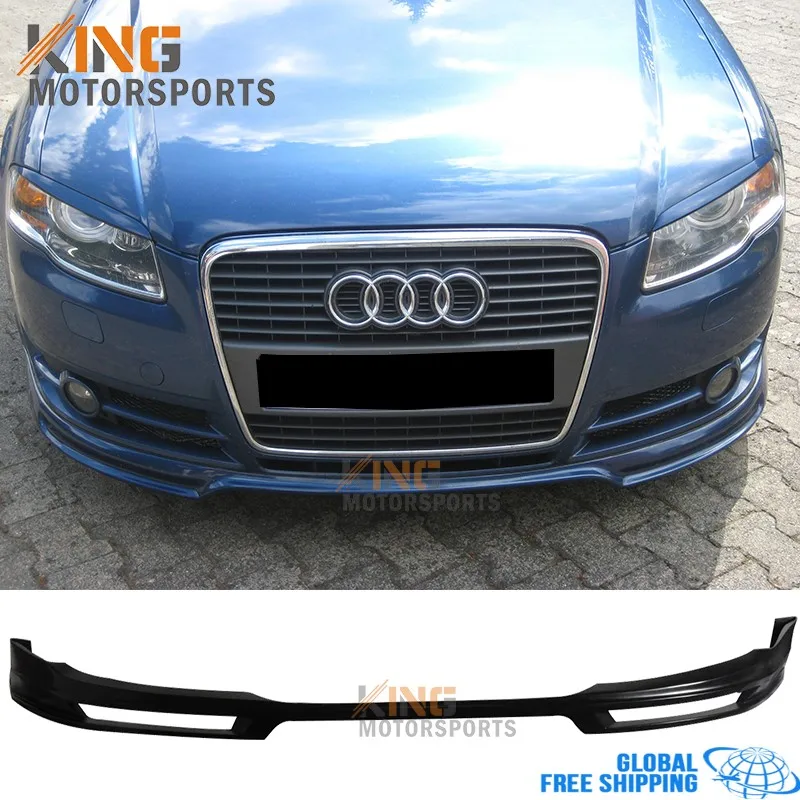 Fit For 06-08 Audi A4 B7 Euro A Style Front Bumper Lip Spoiler Bodykit Poly Urethane Global Free Shipping Worldwide | Автомобили и