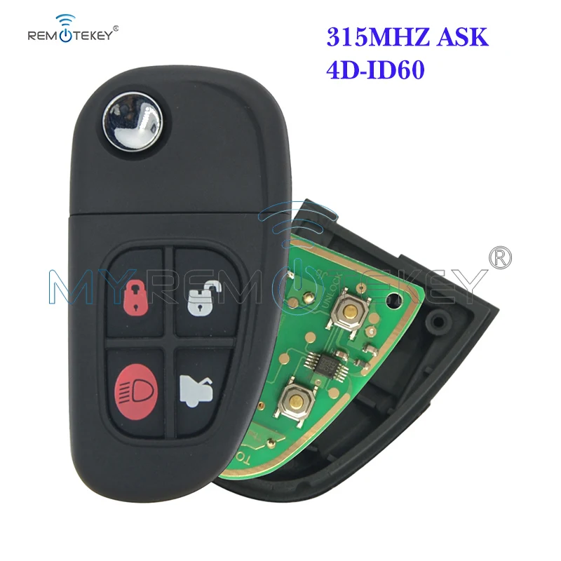 

Remtekey 315mhz FO21 Remote Key 4 Button 1X43-15K601-AE FCC NHVWB1U241 For Jaguar XJ XK S X Car Key