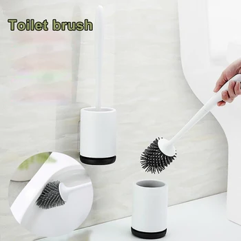 

TPR Toilet Brush Head Holder Toilet Brush Head Holders Cleaner Toilet Brush Holder Bathroom Cleaning Tool Holder With Brush 3