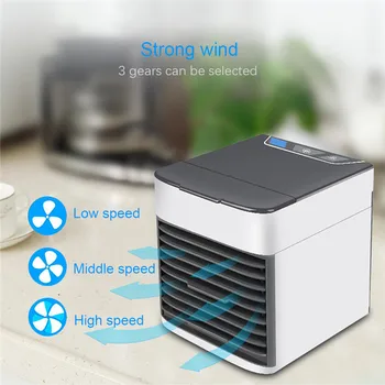 

Mini USB Air Cooler Portable Air Conditioner Humidifier Purifier 7 Color Light Desktop Air Cooling Fan Air Cooler Fan for office