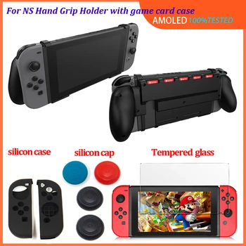 

New For Nintendo Switch NS Accessories Grip Case Gripstand with 5 Game Card case Storage Hand Grip Comfortable & Ergonomic