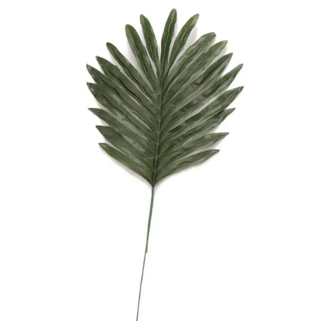 

12pcs Hawaiian Summer Party Artificial Fake Palm Leaves Plant Tableware Table Decoration Party Decoration
