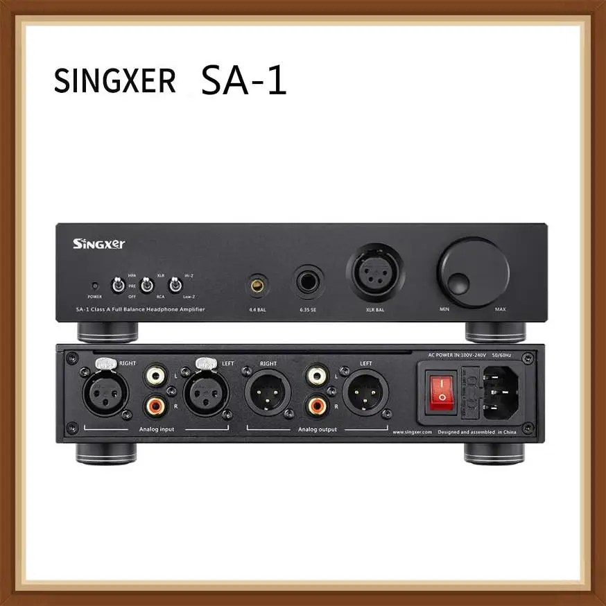 

Усилитель для наушников Singxer Φ, полностью сбалансированный, дискретный, класс A, предусилитель SA1, поддержка многоинтерфейса XLR/6,35 мм/4,4 мм