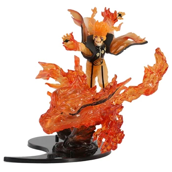 

New 20cm Naruto Uzumaki Naruto Flame Dragon Action Figures Anime PVC brinquedos Collection Model toys