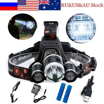 

ZK20 8000LM LED Headlamp Head Lamp Light Headlight Hunting Camping Fishing Mining Torch Light 18650 Rechargeable Battery