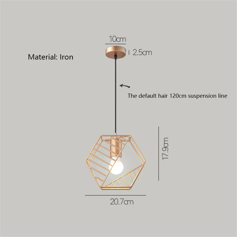 Современные железные подвесные светильники освещение золотой кулон лампа гостиная столовая Лофт спальня Скандинавское подвесное