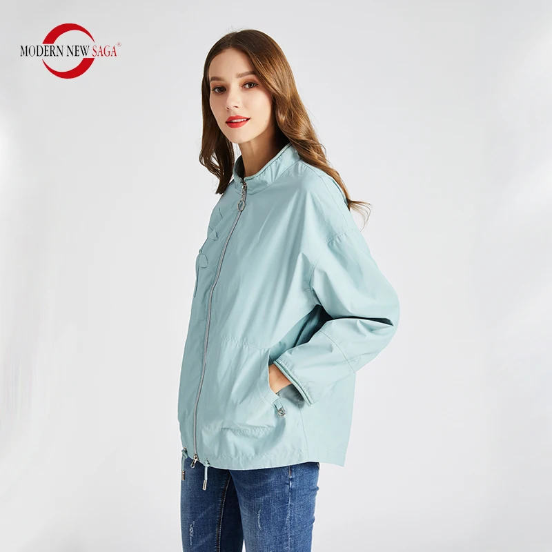 Finest MODERN SAGA 2019 Women Jacket Spring Autumn Coat Woman Casual Short Jacket Windbreaker Womens Jack