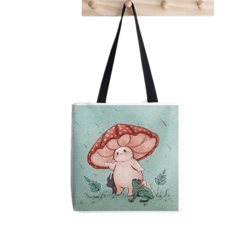 Bolso compras estampado de setas para mujer, bolsa de compras de lona Harajuku, bolso de mano para chica, bolso de hombro femenino|Bolsas para compras| - AliExpress