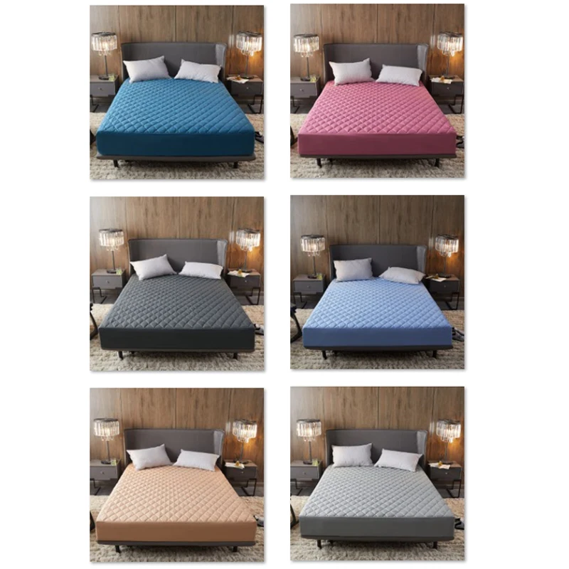 Одноцветный чехол для матраса стеганый рельефный Водонепроницаемый защитный