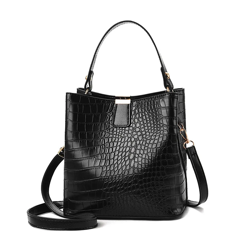 

Shoulder Messenger Bags Retro PU Alligator Shoulder Bag Bucket Bags Women Crocodile Pattern Handbag Crocodile Ladies PU Purse