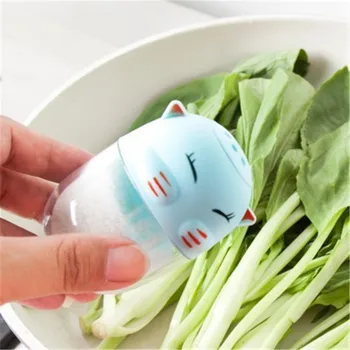 

Cartoon Cat Plastic Seasoning Jar Spice Salt Cans Box Container Toothpick Holder Kitchen Gadget Storage Box