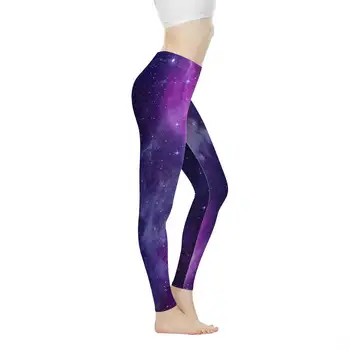 

THIKIN Galaxy Sexy Hip-Up legins Pants Women 3D Printing High Waisted Gym Running leginss Stretchy Leggings Sport Fitness Female