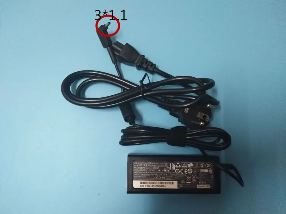 19V 2.37A 45W 3 0*1 1mm PA-1450-26 Ноутбук AC адаптер Зарядное устройство для Acer Chromebook 11 CB3-111 13