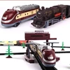 Simulation Train Retro Electric Railcar Train Set  Electric Light Train  Model Educational Toys Gifts For Children 2