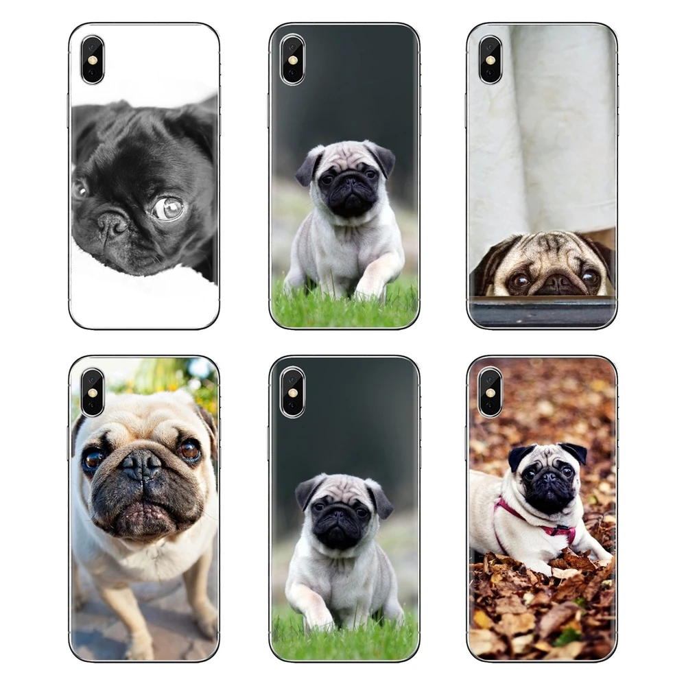 Phone Shell Cover For Huawei Honor 7X V10 6C V9 6A Play 9 Mate 10 Pro Y7 Y5 P8 P10 Lite Plus GR5 2017 Cute Pug Dog HD Wallpapers |