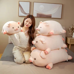 1pc 40/50/60cm mole porco recheado boneca deitado de pelúcia piggy brinquedo animal macio plushie travesseiro para crianças presente aniversário reconfortante do bebê
