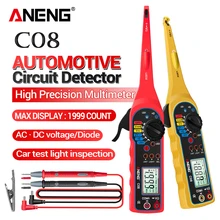 ANENG C08 cyfrowy multimetr tranzystor samochodów testery 1999 zlicza True RMS Auto elektryczny miernik pojemności odporność 0V-380V