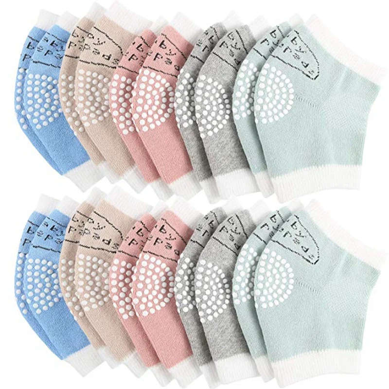 

10 Pairs Baby Crawling Anti-Slip Knee Pads and Elbow Pads Unisex Baby Toddlers Leg Warmer Safety Protective Cover Infant Short K