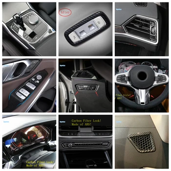 

Lapetus Carbon Fiber Look Interior Refit Kit Fit For BMW 3 Series G20 2019 2020 Air AC / Dashboard / Gear Box Panel Cover Trim