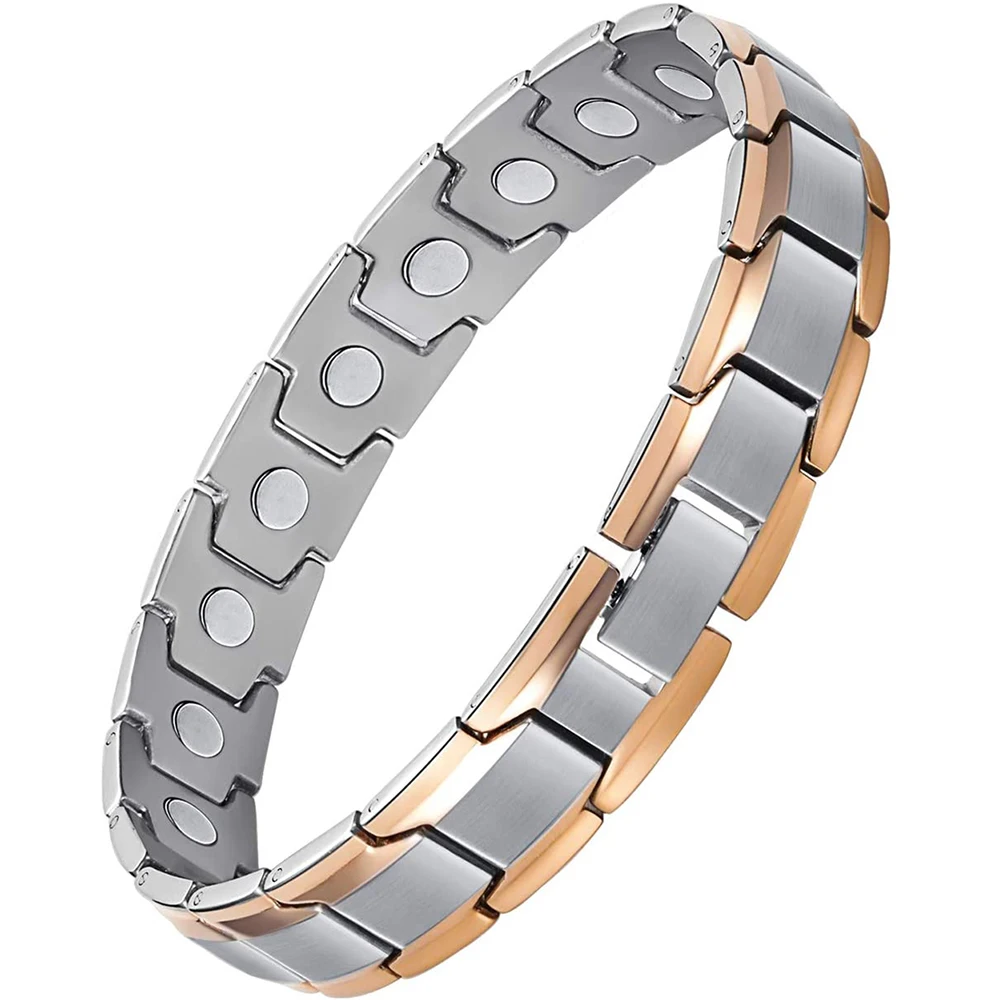 Titanium Magnetic Therapy Bracelet For Arthritis Pain Relief Lose Weight Improve Blood Circulation Health Care
