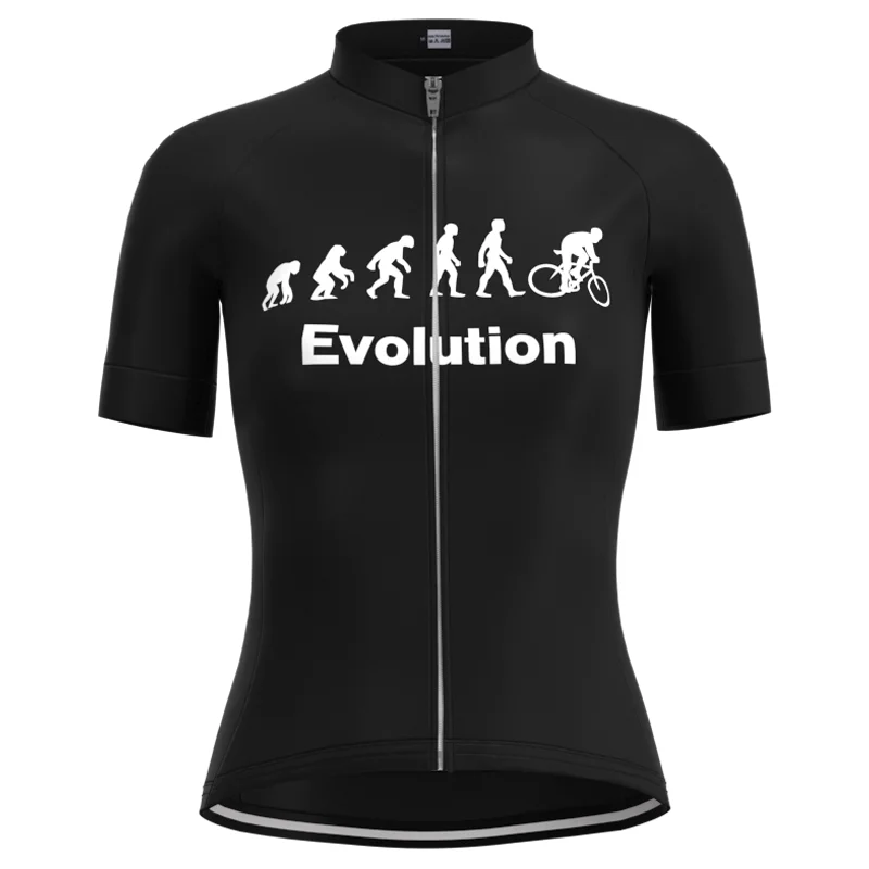 1999 гоночный Evolution женский ретро черный Велоспорт Джерси с короткими рукавами