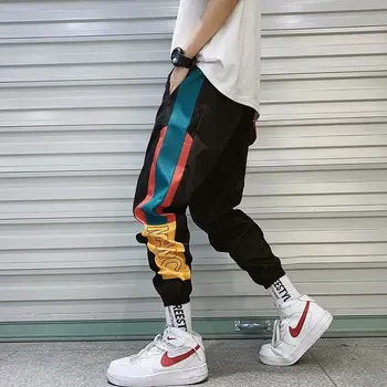 

2020 New Hip Hop Streetwear Joggers Pants Men Casual Cargo Pant Trousers High Street Elastic Waist Harem Pant Man