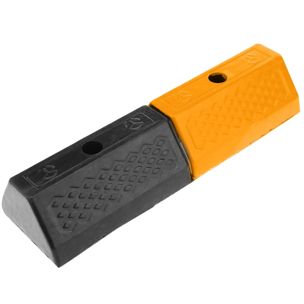 PrimeMatik - Tope de suelo para ruedas de parking aparcamiento de goma 48 cm