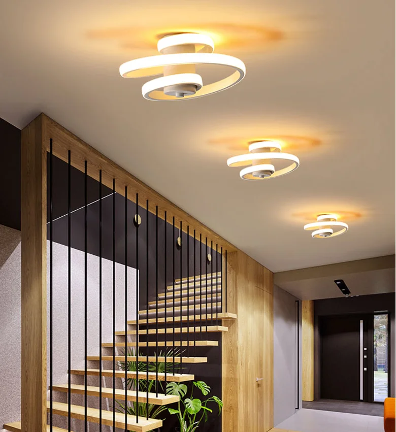 

Современная светодиодная лампа для поглощения купольного света, используется в гостиной, спальне, коридоре и балконе, маленькая черно-белая купольная лампа