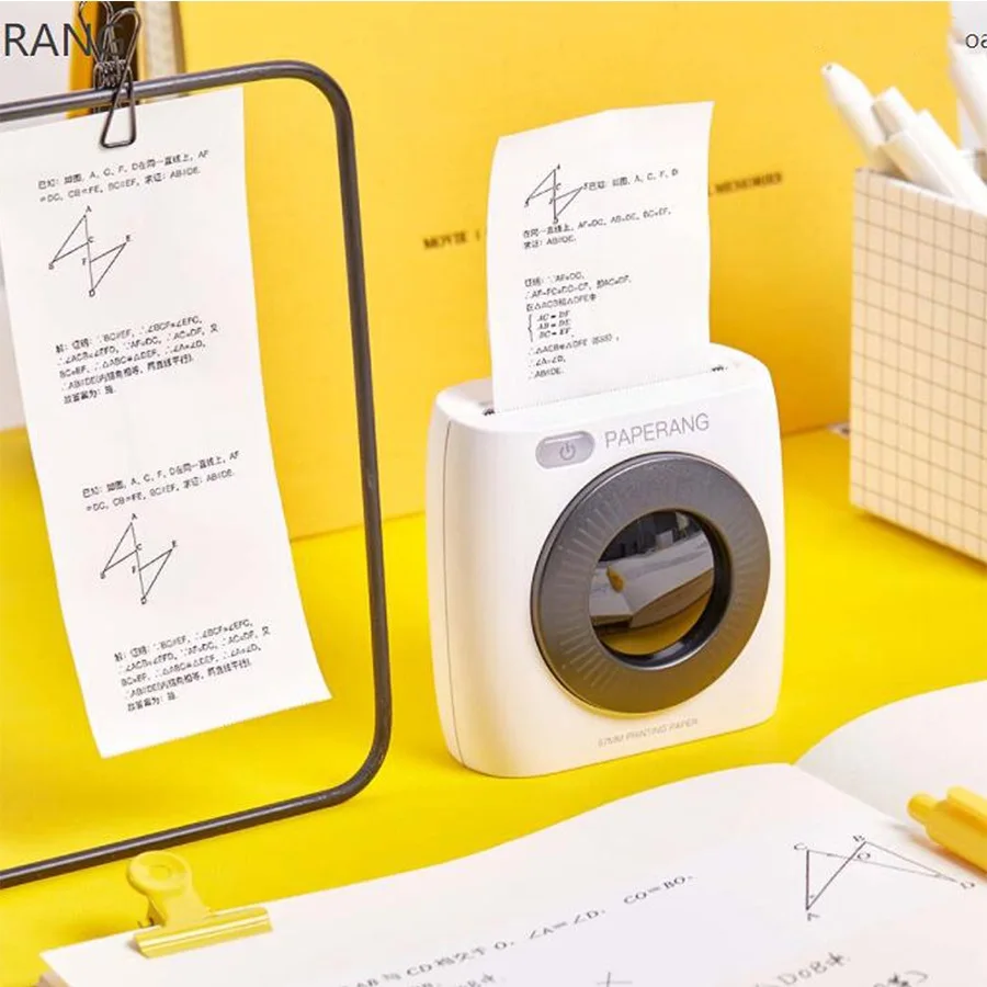 

PAPERANG P2 Pocket photo mini Bluetooth Portable Thermal Printer Android Picture Label printer with 300dpi HD and 1000mh Battery