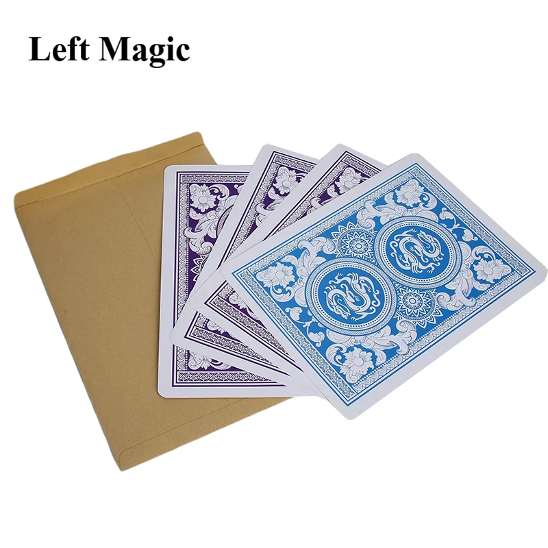 

Super Cards Prophecy( Large Size: 20.8*28.3cm ) Magic Tricks 4q Cards Transformer Close Up Street Stage Card Props Mentalism