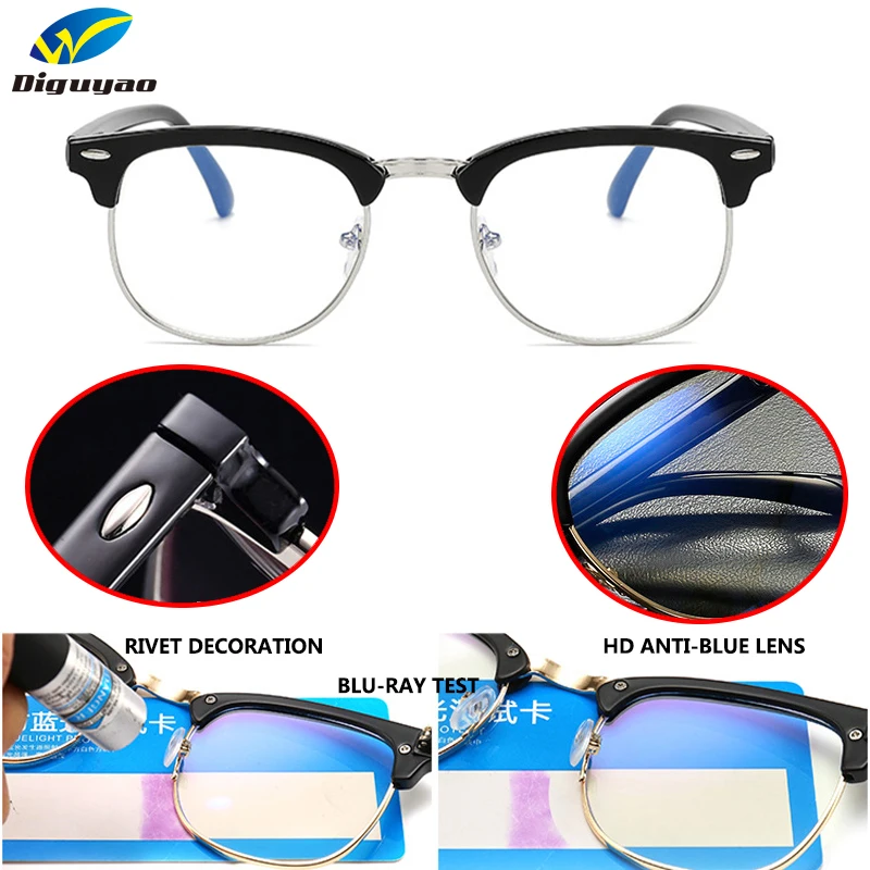 DIGUYAO Brand Male blocking glasses optical Eye filter Women anti blue computer glasses TV gaming Eyewear Men anti blue glasses blue light blockers