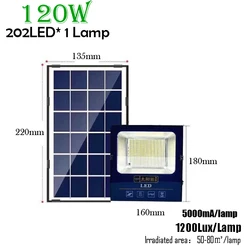Freewing – lampe solaire LED imperméable sans fil, éclairage d'extérieur, projecteur de grande capacité, 80 ㎡, 100W 