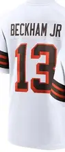 Custom Embroidery For American Odell Beckham Jr Jim Brown Men Women Kid Youth White Brown Football Jersey