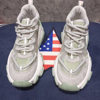 

LMCAVASUN Female Flats Platform Sports Casual Shoes Woman Spring Women Cross Tied Flats Quality Women Breathable Sneakers