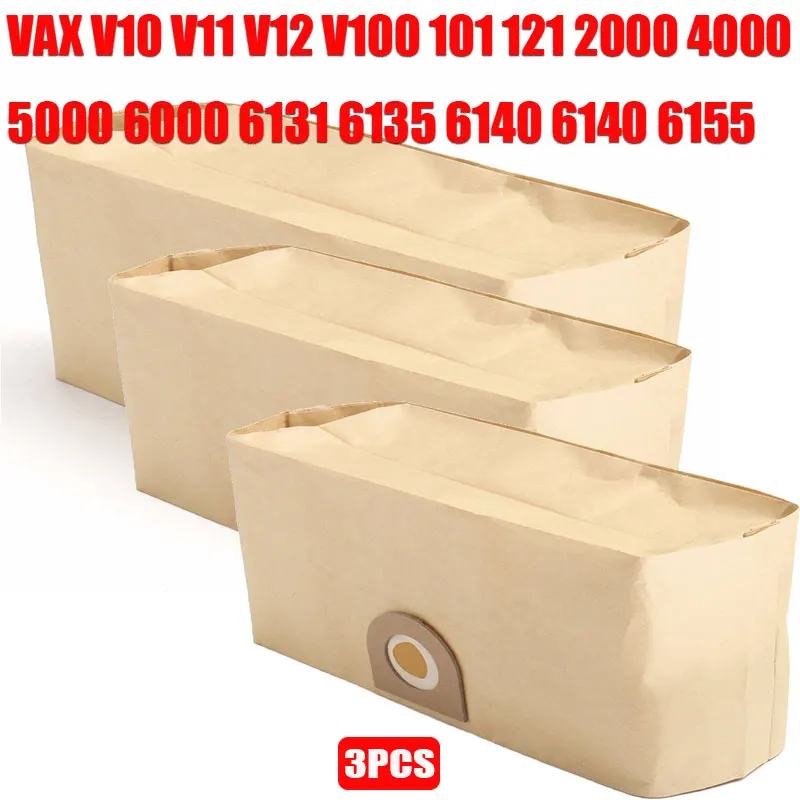 

3pcs of vacuum cleaner parts dust filter bags for VAX V10 V11 V12 V100 101 121 2000 4000 5000 6000 6131 6135 6140 6140 6155