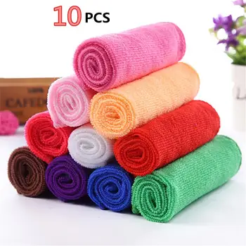 

10pcs Practical Durable Soft Fiber Cotton Face Hand Cloth Towels Washcloths