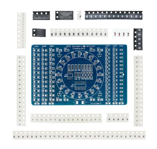 

CD4017 Rotating LED SMD NE555 Soldering Practice Board DIY Kit Fanny Skill Training Electronic Suit