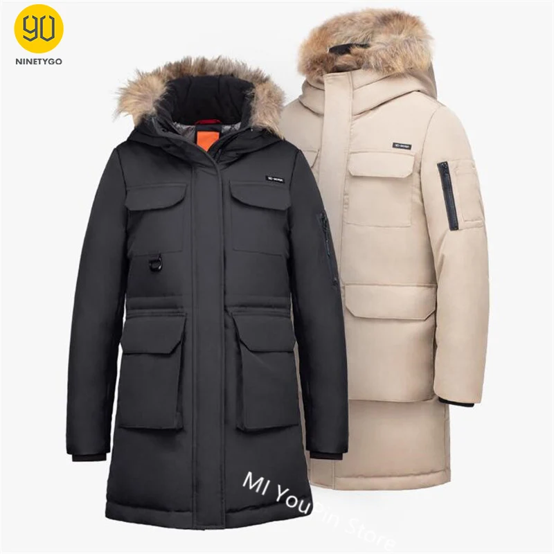 Оригинальное пальто 90 баллов уличная куртка для отдыха длинная секция гусиный